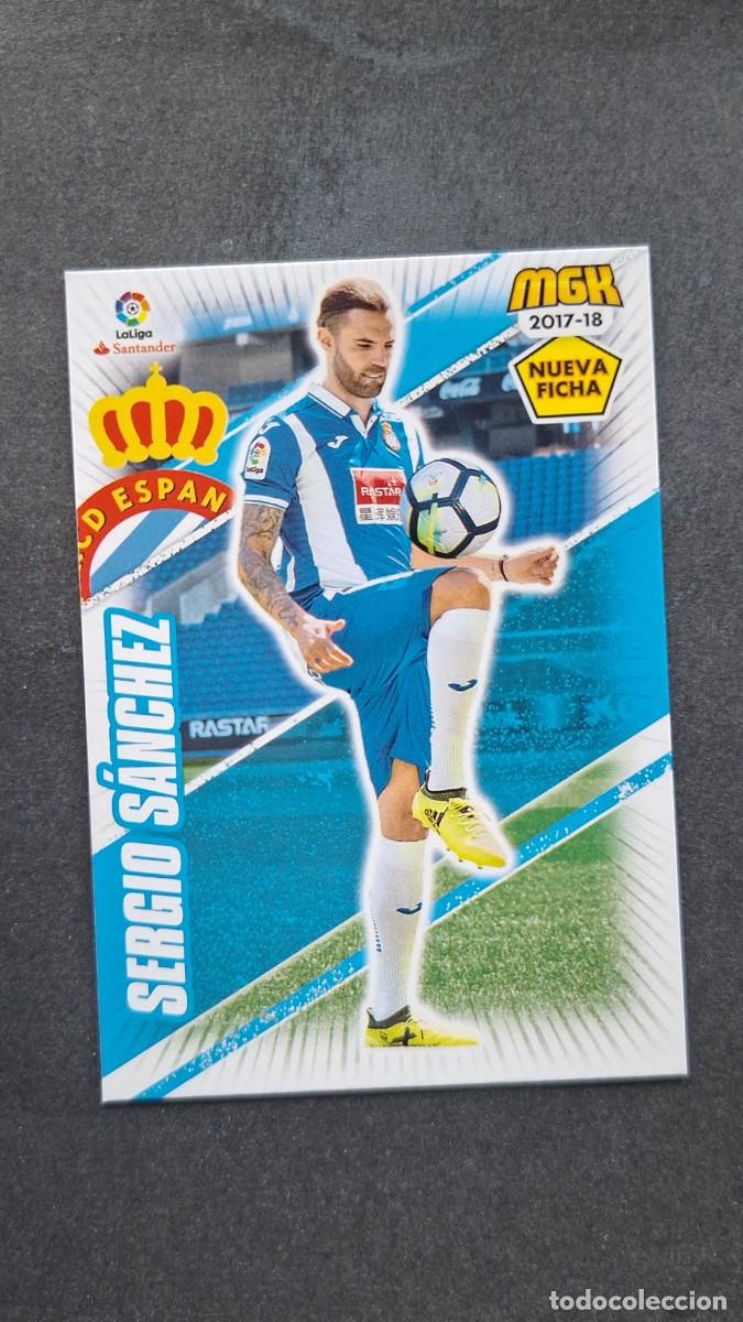 Cromos de f&uacute;tbol: L1 SERGIO SANCHEZ R. C. D. ESPA&Ntilde;OL 221 BIS NUEVA FICHA PANINI MEGACRACKS 2017 2018 17 18