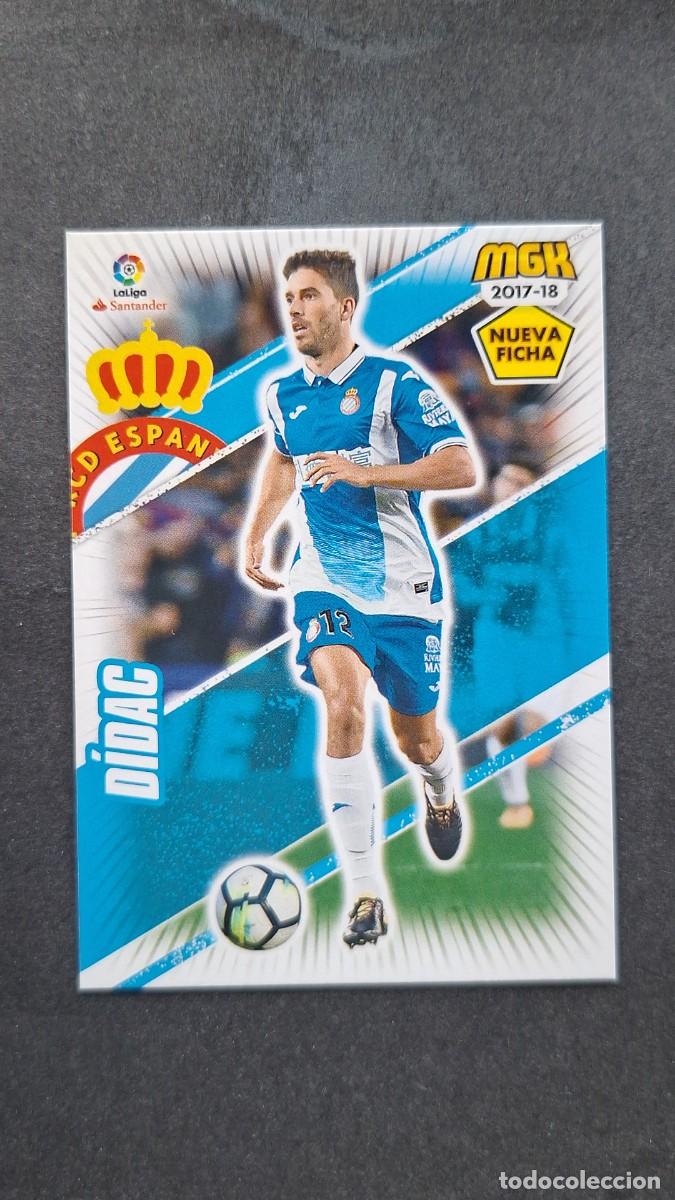 Cromos de f&uacute;tbol: L1 DIDAC R. C. D. ESPA&Ntilde;OL 222 BIS NUEVA FICHA PANINI MEGACRACKS 2017 2018 17 18