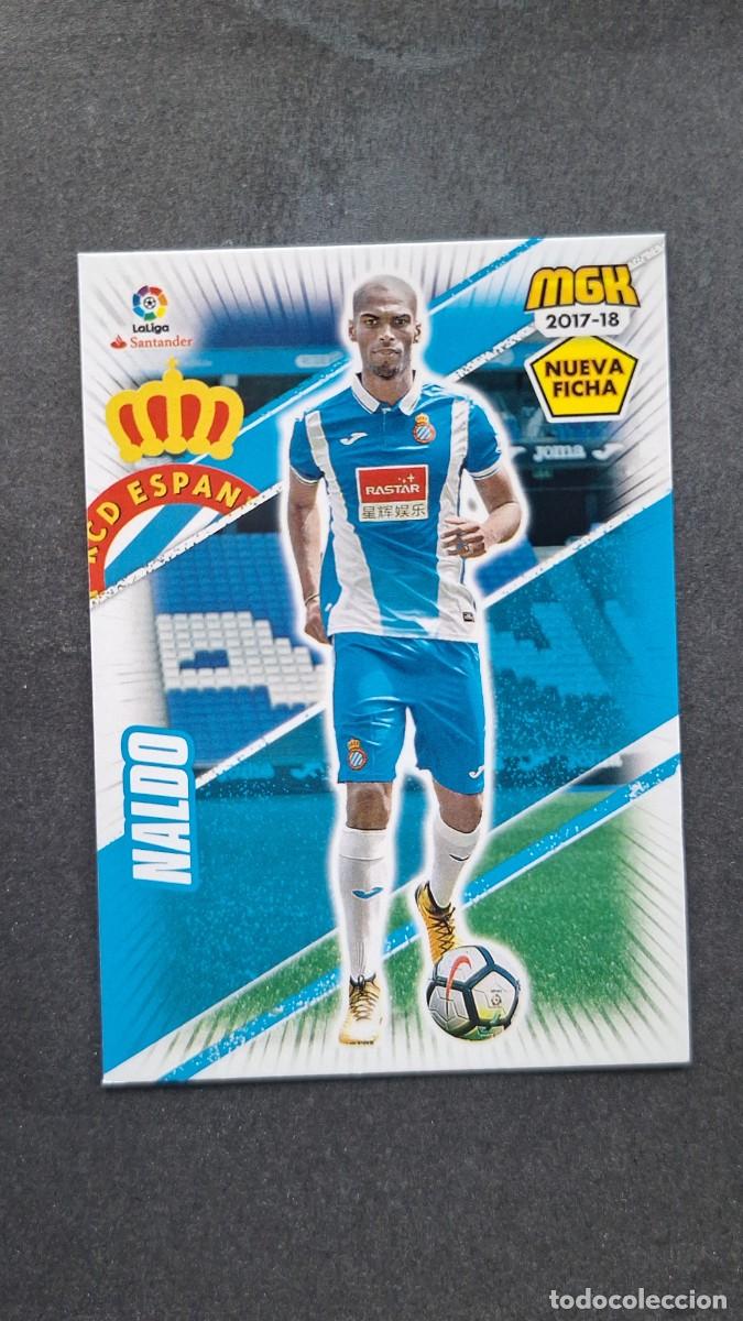Cromos de f&uacute;tbol: L1 NALDO R. C. D. ESPA&Ntilde;OL 223 BIS NUEVA FICHA PANINI MEGACRACKS 2017 2018 17 18
