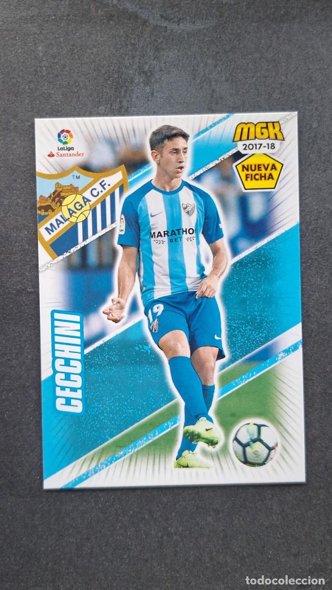 Cromos de f&uacute;tbol: L1 CECCHINI MALAGA C. F. 416 BIS NUEVA FICHA PANINI MEGACRACKS 2017 2018 17 18