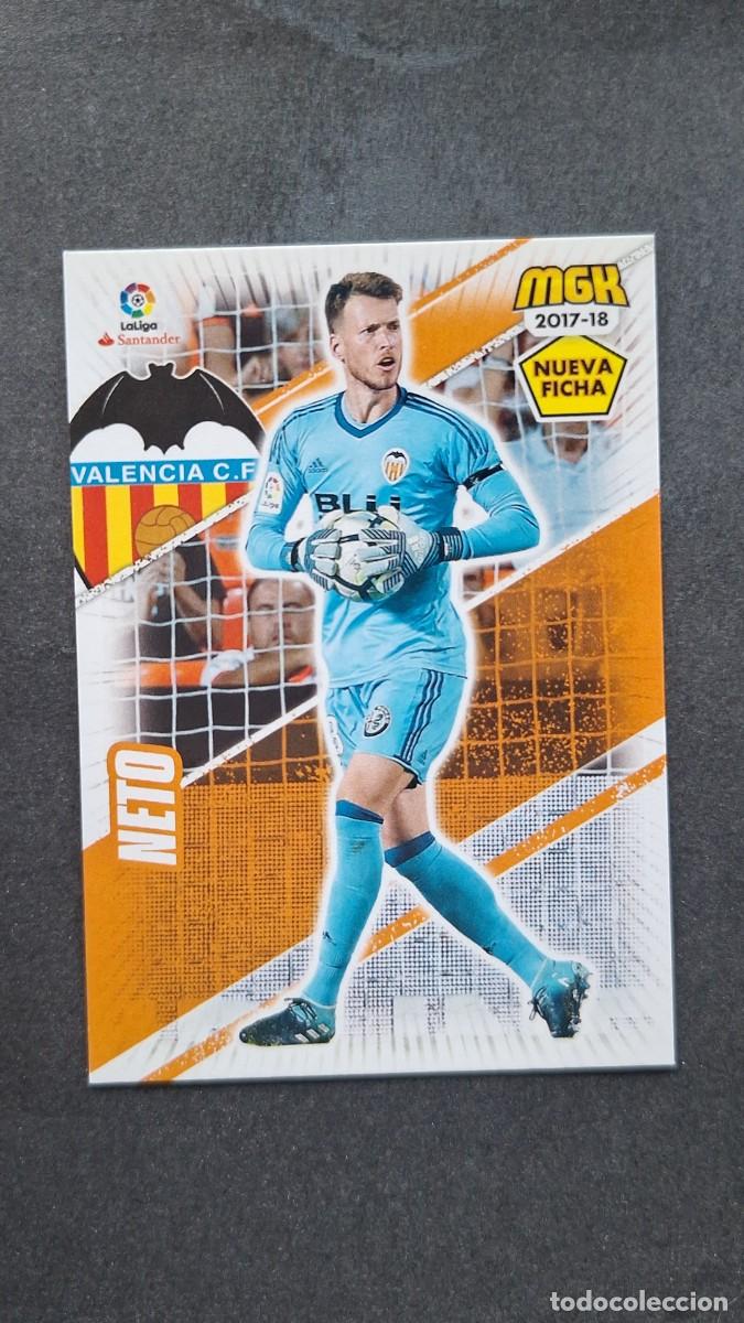 Cromos de f&uacute;tbol: L1 NETO VALENCIA C. F. 488 BIS NUEVA FICHA PANINI MEGACRACKS 2017 2018 17 18
