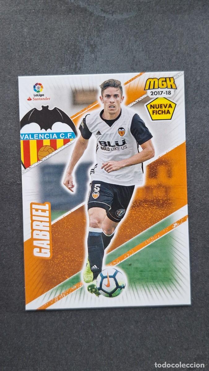 Cromos de f&uacute;tbol: L1 GABRIEL VALENCIA C. F. 493 BIS NUEVA FICHA PANINI MEGACRACKS 2017 2018 17 18