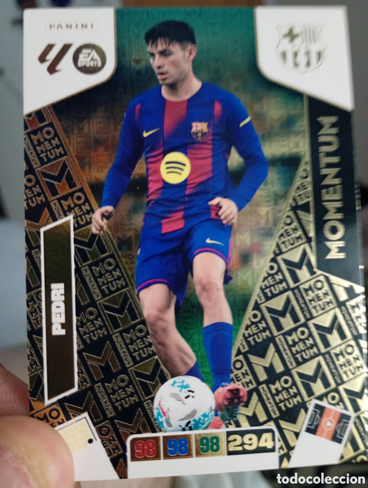 Cromos de f&uacute;tbol: Cromo de pedri momentum