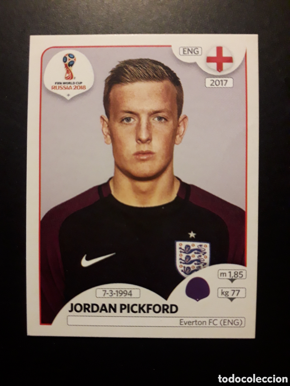 Cromos de f&uacute;tbol: JORDAN PICKFORD INGLATERRA MUNDIAL F&Uacute;TBOL RUSIA RUSSIA 2018 N&deg; 575 PANINI SIN PEGAR PEDIDO M&Iacute;NIMO 3&euro;
