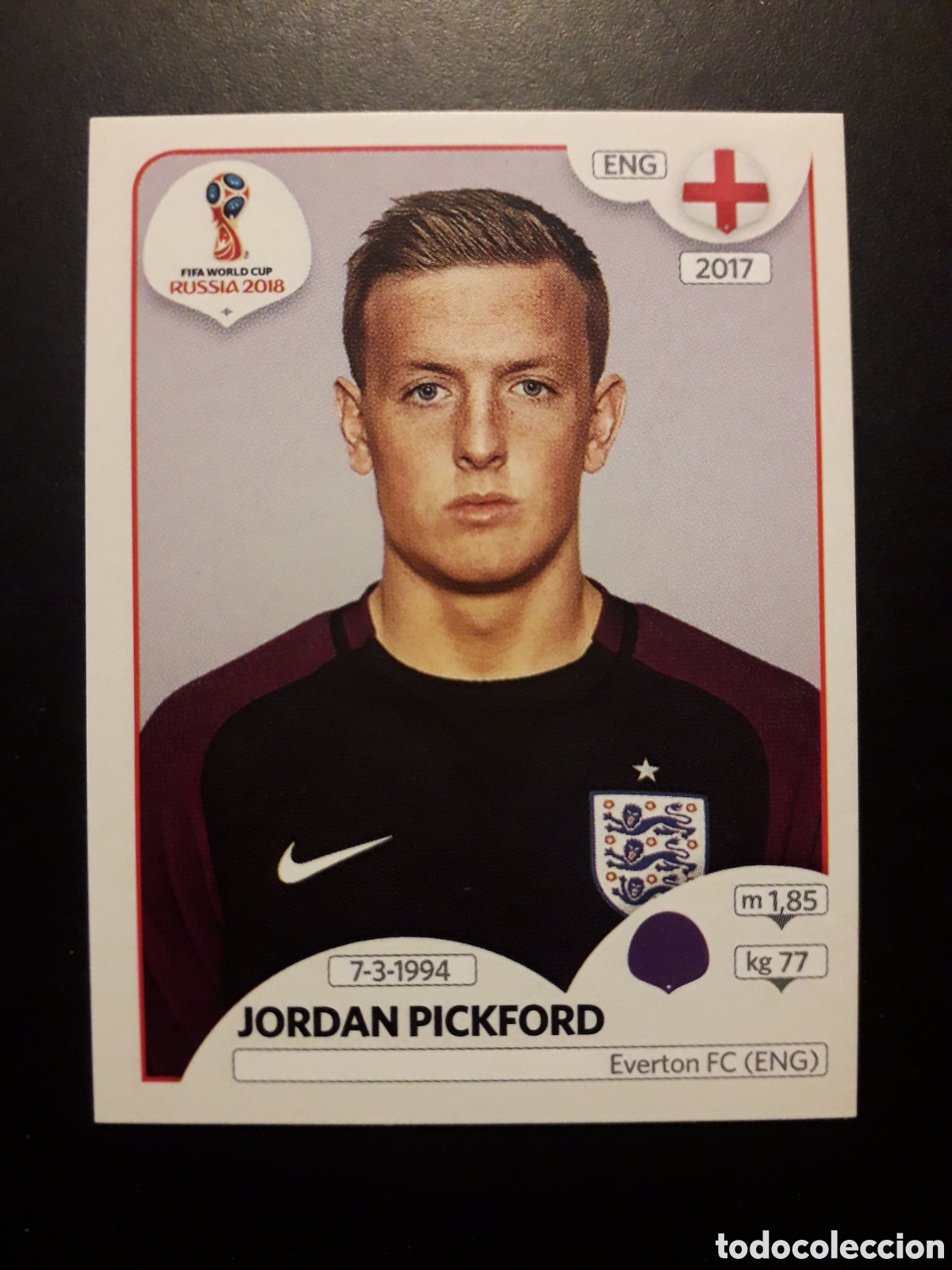 Cromos de f&uacute;tbol: JORDAN PICKFORD INGLATERRA MUNDIAL F&Uacute;TBOL RUSIA RUSSIA 2018 N&deg; 575 PANINI SIN PEGAR PEDIDO M&Iacute;NIMO 3&euro;