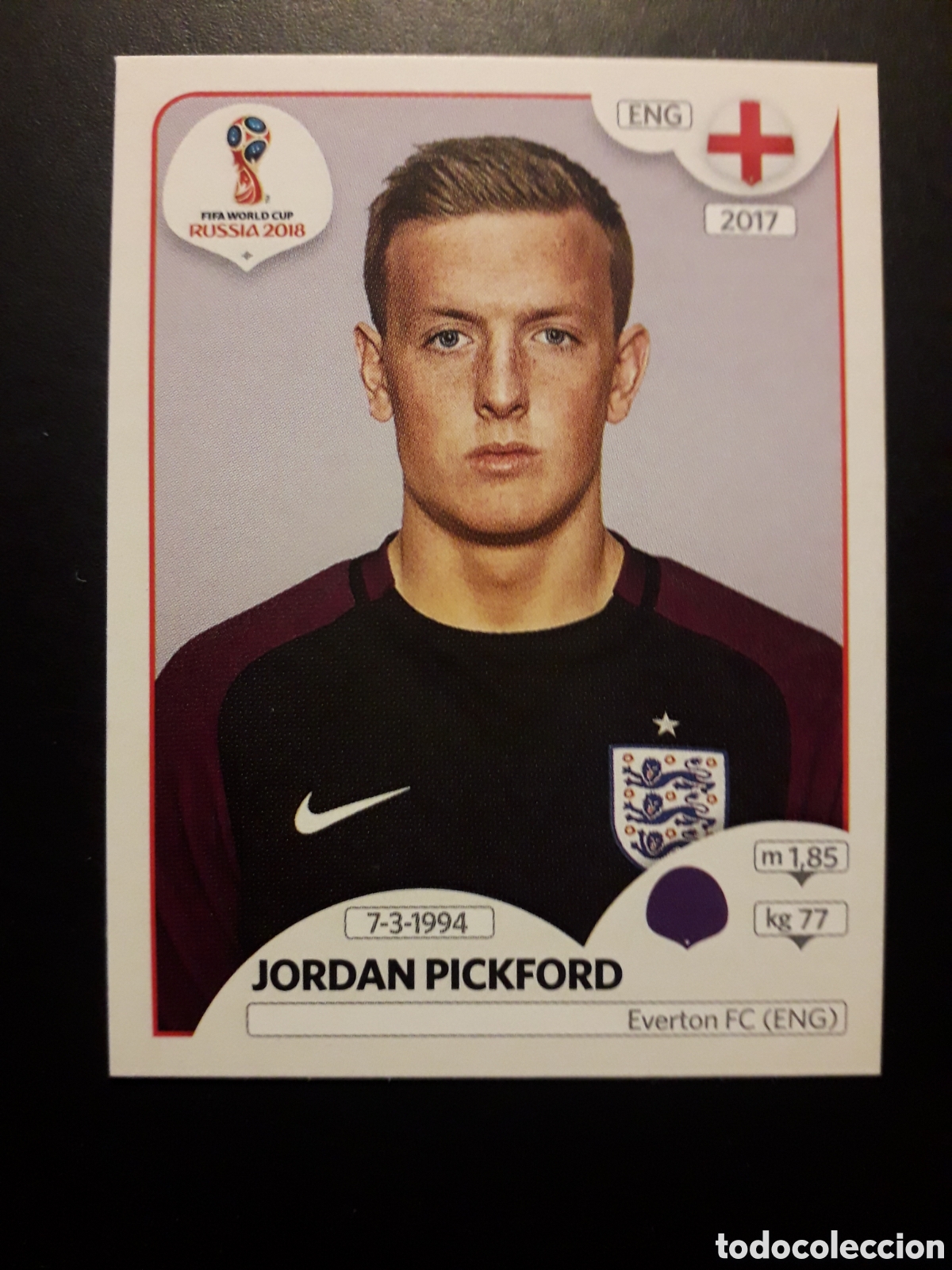 Cromos de f&uacute;tbol: JORDAN PICKFORD INGLATERRA MUNDIAL F&Uacute;TBOL RUSIA RUSSIA 2018 N&deg; 575 PANINI SIN PEGAR PEDIDO M&Iacute;NIMO 3&euro;