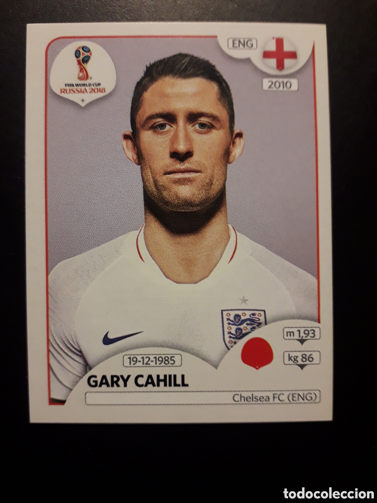 Cromos de f&uacute;tbol: GARY CAHILL INGLATERRA MUNDIAL F&Uacute;TBOL RUSIA RUSSIA 2018 N&deg; 576 PANINI SIN PEGAR PEDIDO M&Iacute;NIMO 3&euro;