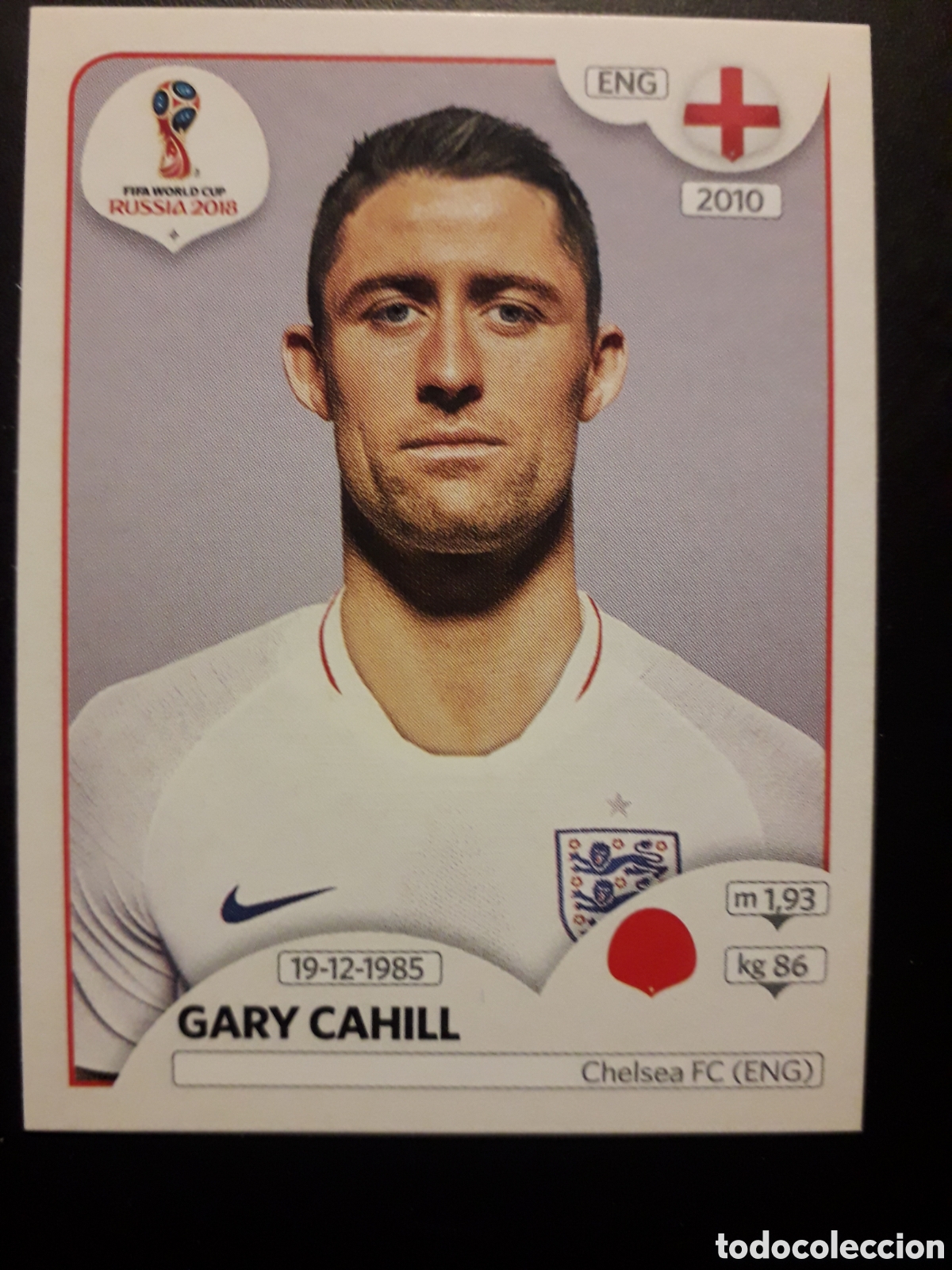 Cromos de f&uacute;tbol: GARY CAHILL INGLATERRA MUNDIAL F&Uacute;TBOL RUSIA RUSSIA 2018 N&deg; 576 PANINI SIN PEGAR PEDIDO M&Iacute;NIMO 3&euro;
