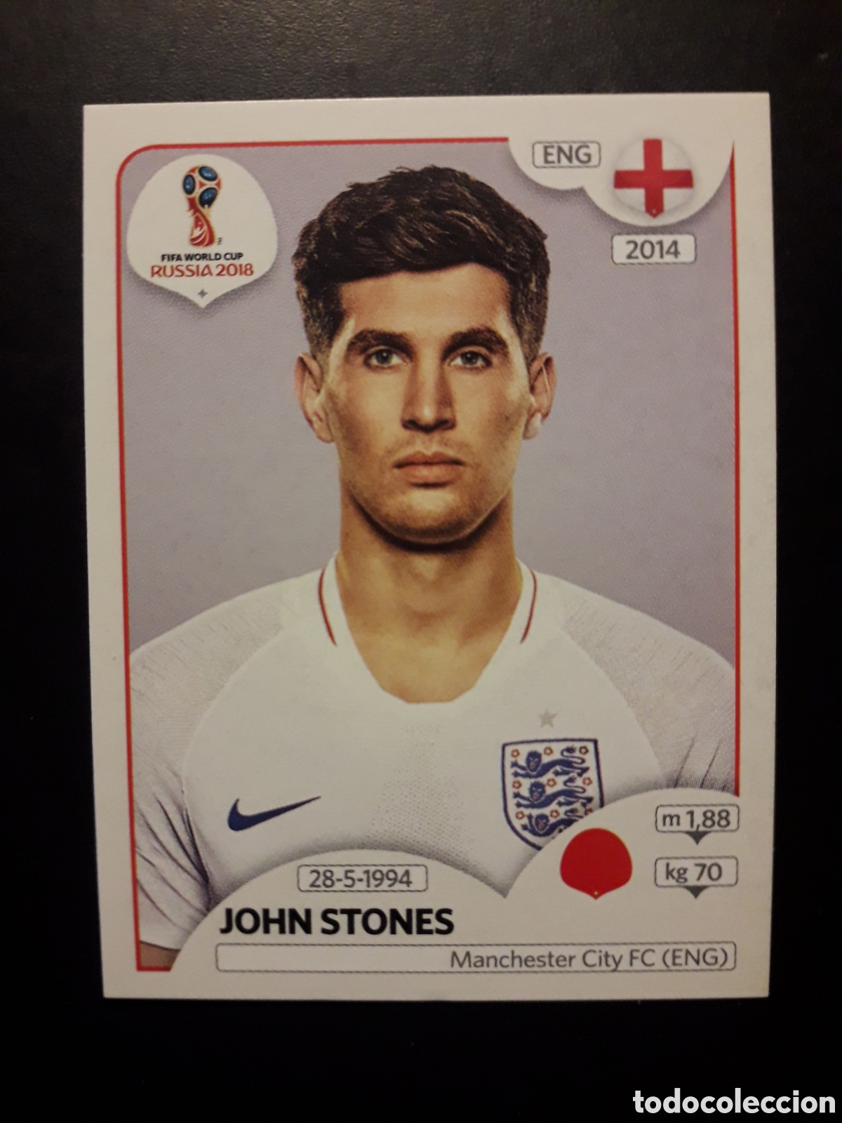 Cromos de f&uacute;tbol: JOHN STONES INGLATERRA MUNDIAL F&Uacute;TBOL RUSIA RUSSIA 2018 N&deg; 578 PANINI SIN PEGAR PEDIDO M&Iacute;NIMO 3&euro;