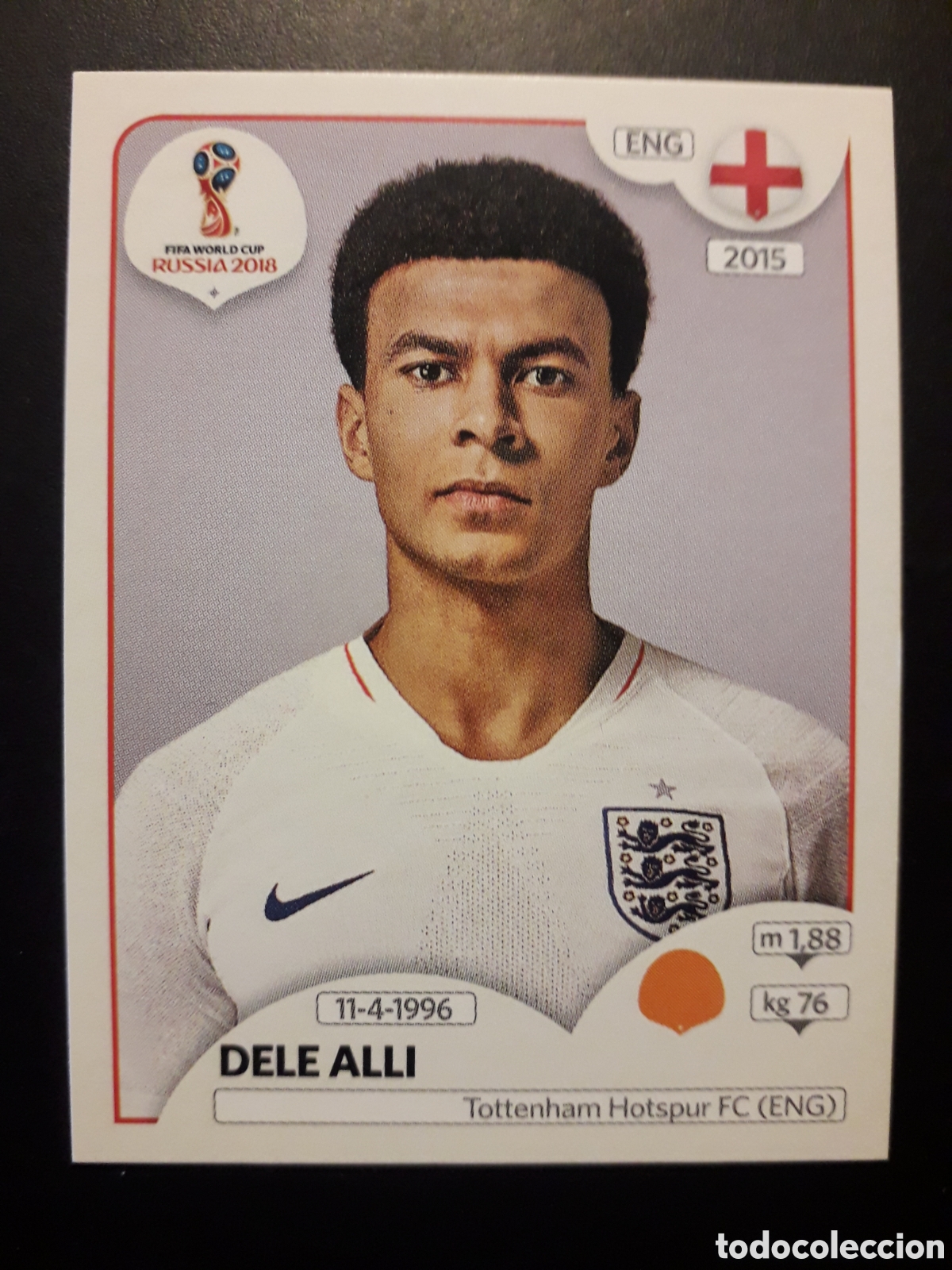 Cromos de f&uacute;tbol: DELE ALI INGLATERRA MUNDIAL F&Uacute;TBOL RUSIA RUSSIA 2018 N&deg; 584 PANINI SIN PEGAR PEDIDO M&Iacute;NIMO 3&euro;
