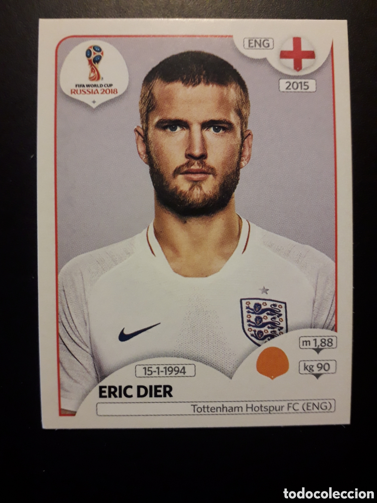 Cromos de f&uacute;tbol: ERIC DIER INGLATERRA MUNDIAL F&Uacute;TBOL RUSIA RUSSIA 2018 N&deg; 585 PANINI SIN PEGAR PEDIDO M&Iacute;NIMO 3&euro;