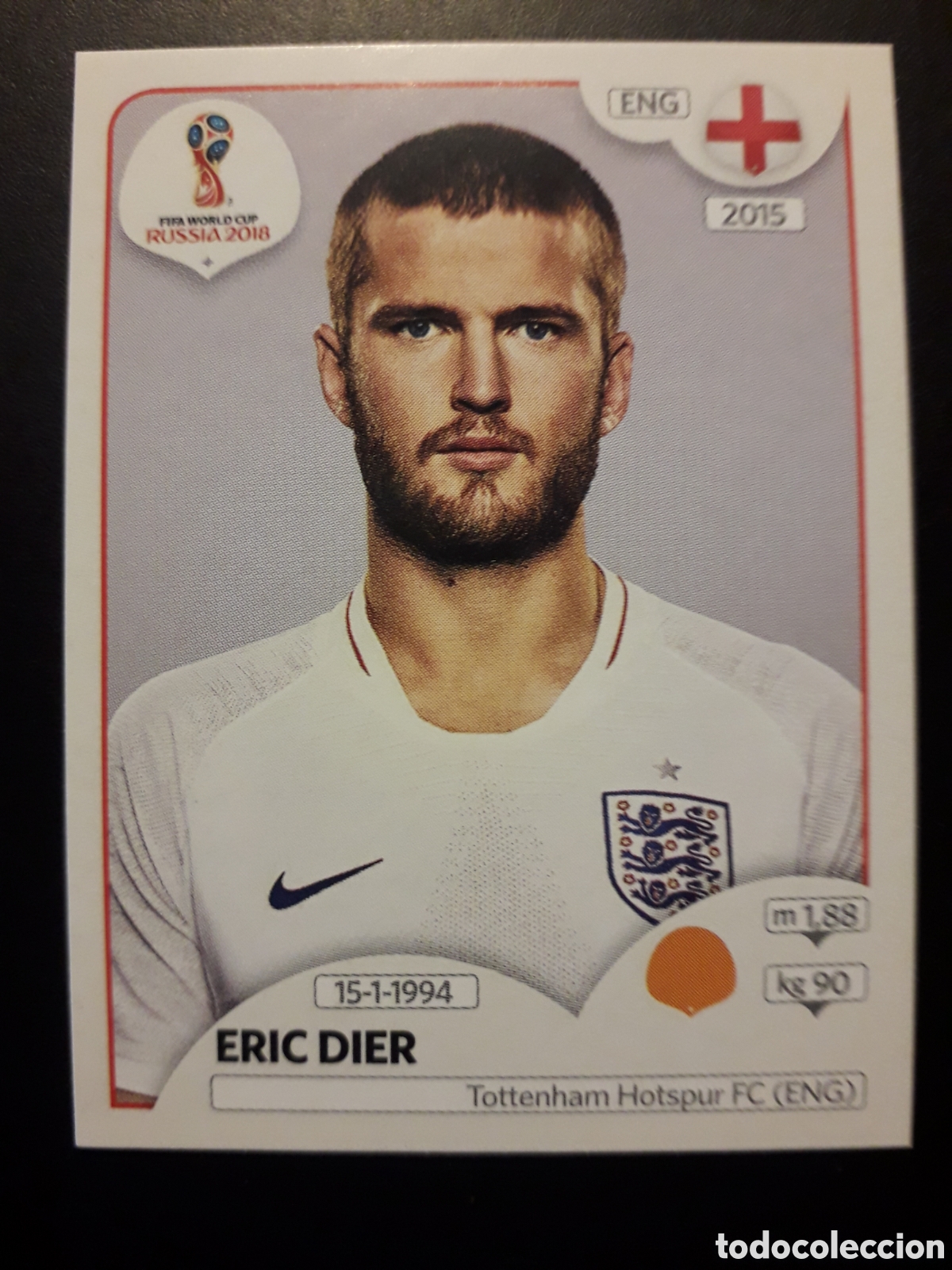 Cromos de f&uacute;tbol: ERIC DIER INGLATERRA MUNDIAL F&Uacute;TBOL RUSIA RUSSIA 2018 N&deg; 585 PANINI SIN PEGAR PEDIDO M&Iacute;NIMO 3&euro;