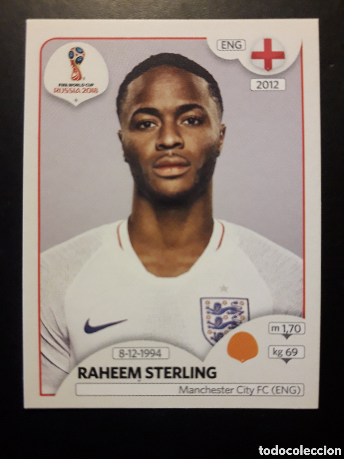 Cromos de f&uacute;tbol: RAHEEM STERLING INGLATERRA MUNDIAL F&Uacute;TBOL RUSIA RUSSIA 2018 N&deg; 588 PANINI SIN PEGAR PEDIDO M&Iacute;NIMO 3&euro;