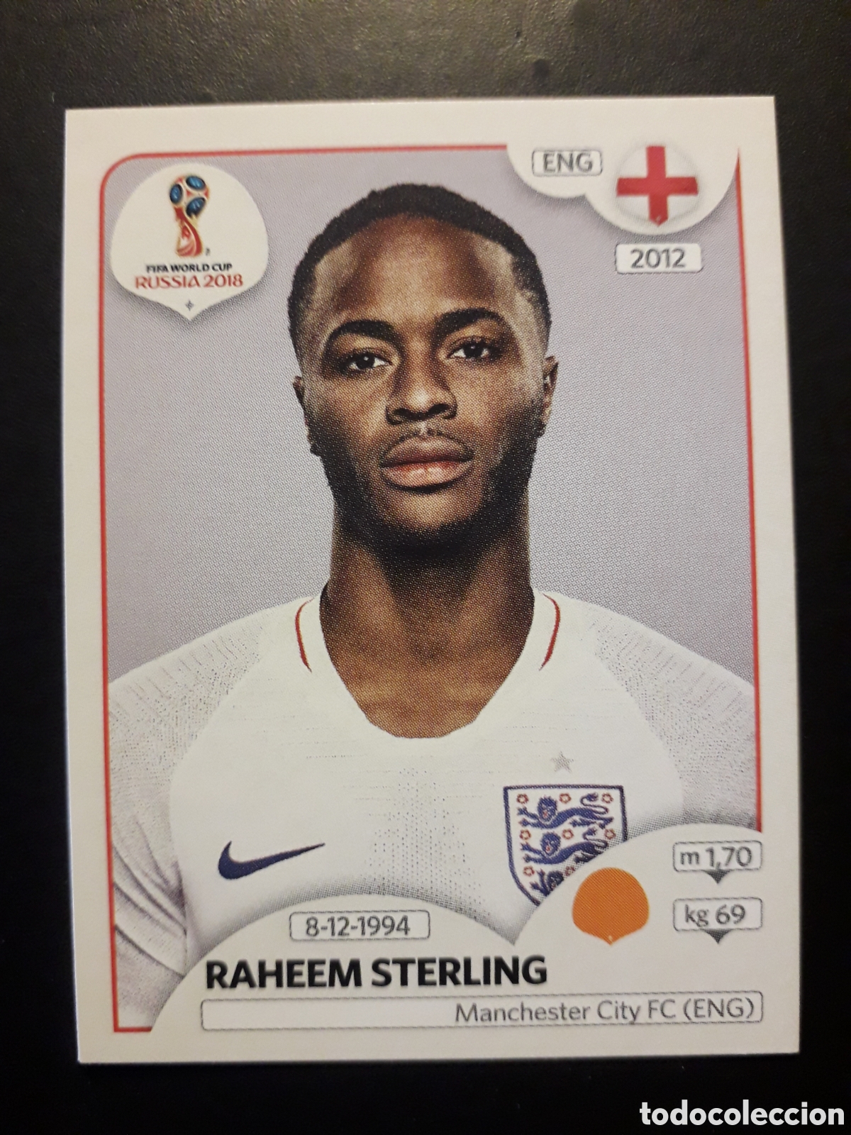 Cromos de f&uacute;tbol: RAHEEM STERLING INGLATERRA MUNDIAL F&Uacute;TBOL RUSIA RUSSIA 2018 N&deg; 588 PANINI SIN PEGAR PEDIDO M&Iacute;NIMO 3&euro;