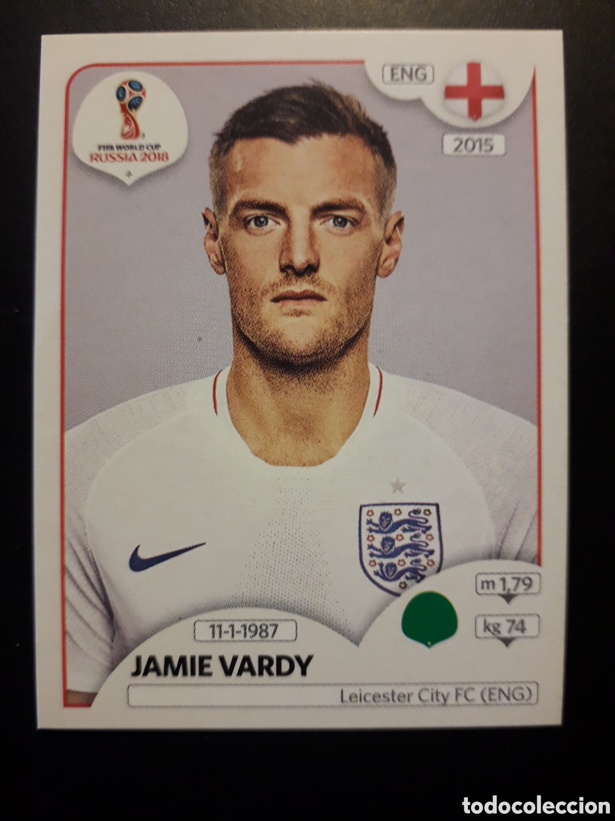 Cromos de f&uacute;tbol: JAMIE VARDY INGLATERRA MUNDIAL F&Uacute;TBOL RUSIA RUSSIA 2018 N&deg; 591 PANINI SIN PEGAR PEDIDO M&Iacute;NIMO 3&euro;