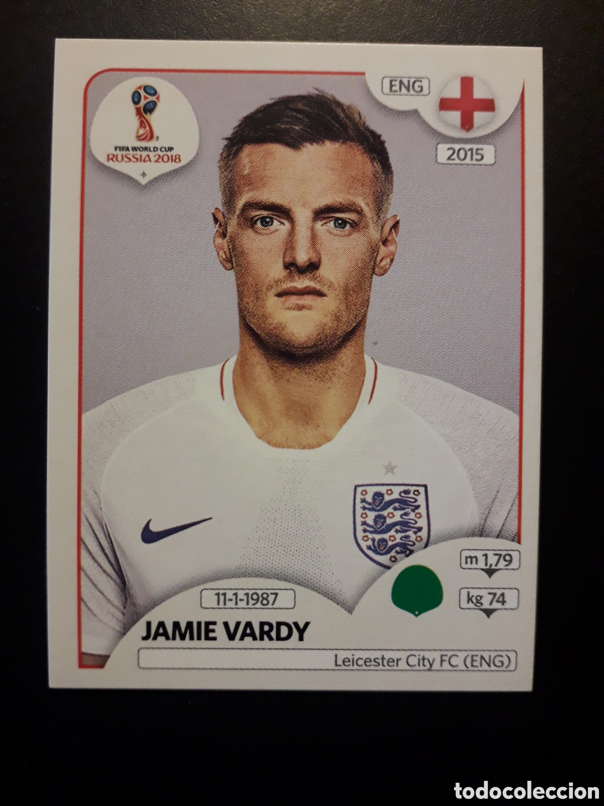 Cromos de f&uacute;tbol: JAMIE VARDY INGLATERRA MUNDIAL F&Uacute;TBOL RUSIA RUSSIA 2018 N&deg; 591 PANINI SIN PEGAR PEDIDO M&Iacute;NIMO 3&euro;
