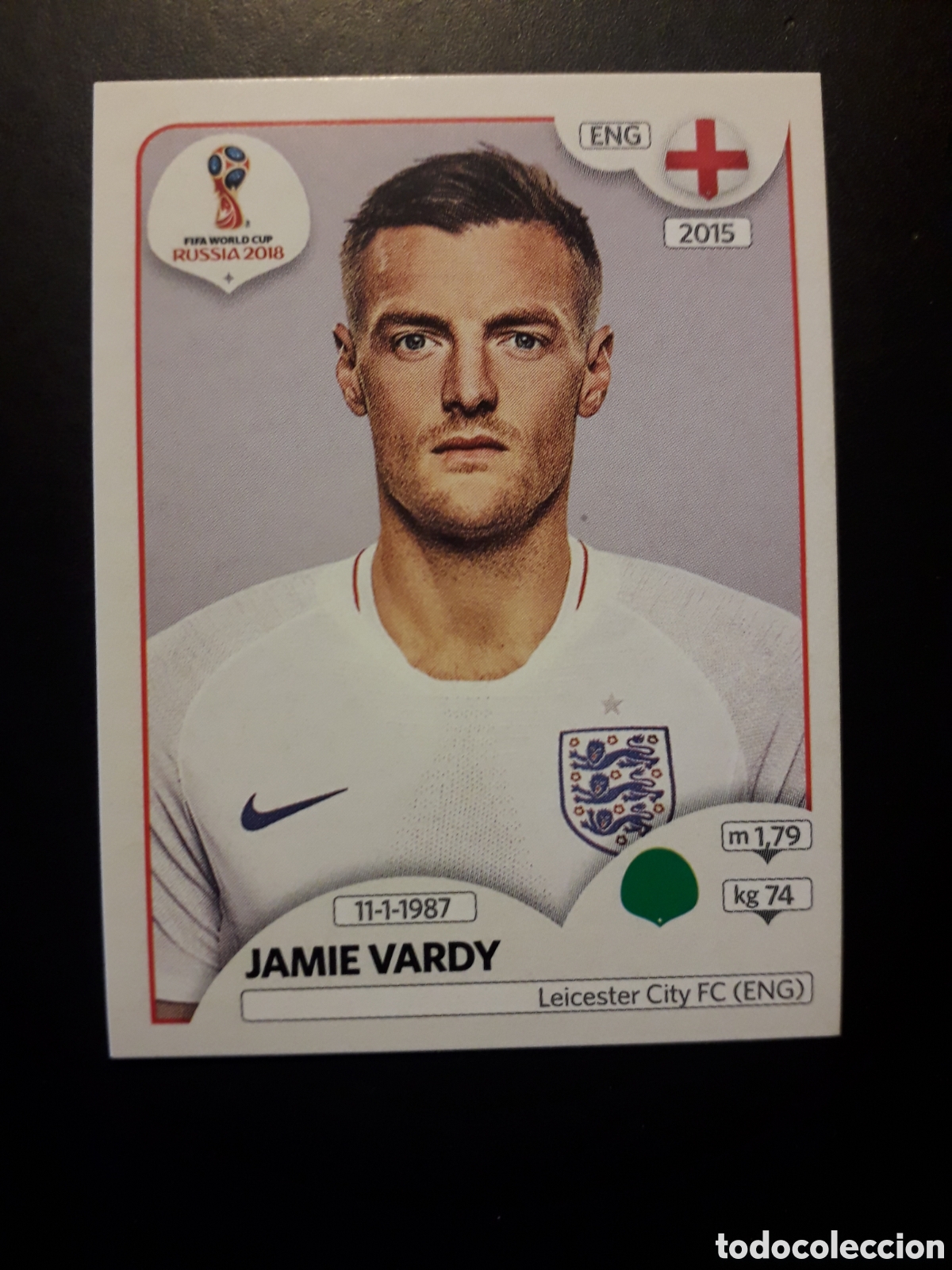 Cromos de f&uacute;tbol: JAMIE VARDY INGLATERRA MUNDIAL F&Uacute;TBOL RUSIA RUSSIA 2018 N&deg; 591 PANINI SIN PEGAR PEDIDO M&Iacute;NIMO 3&euro;