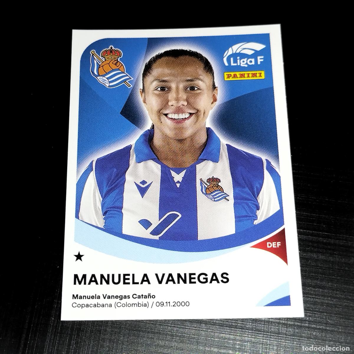 Cromos de f&uacute;tbol: 270 MANUELA VANEGAS REAL SOCIEDAD CROMOS LIGA F FEMENINA PANINI 2024 2025 24 25