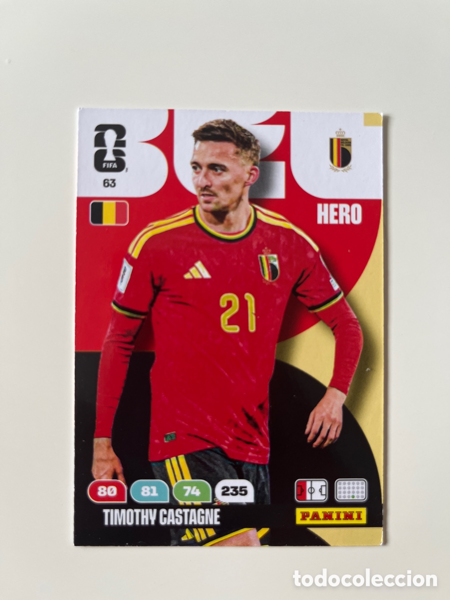 Cromos de f&uacute;tbol: Timothy castagne 63 adrenalyn