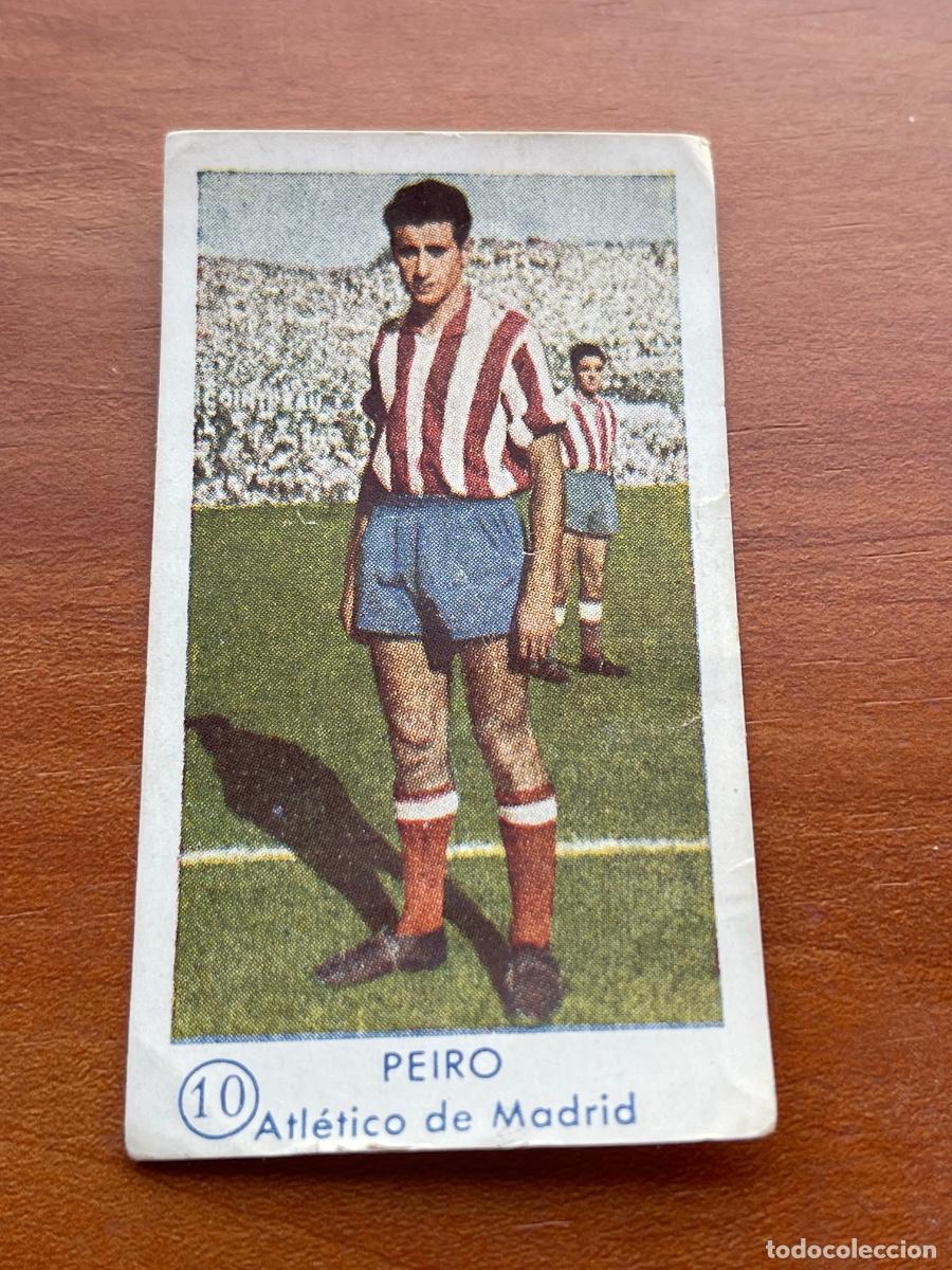 Figurine di Calcio: PEIRO 11 ATLETICO DE MADRID Gr&aacute;ficas Bachende liga 1957 1958 sin pegar