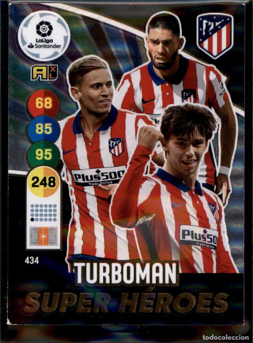 Cromos de f&uacute;tbol: Super H&eacute;roes Turboman N&ordm; 434 Atl&eacute;tico de Madrid LaLiga Santander Adrenalyn XL 2020 2021 Panini 20 21
