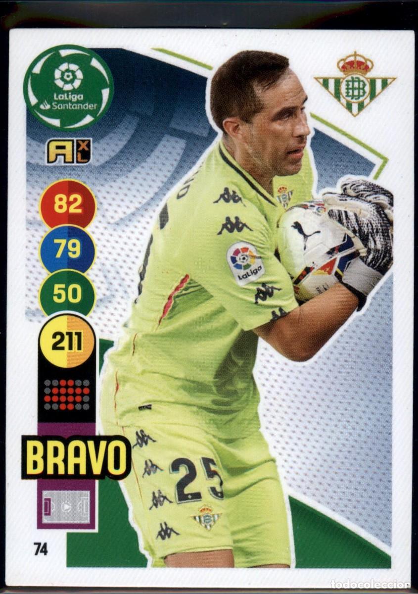 Cromos de f&uacute;tbol: Claudio Bravo N&ordm; 74 Real Betis LaLiga Santander Adrenalyn XL 2020 2021 Panini 20 21