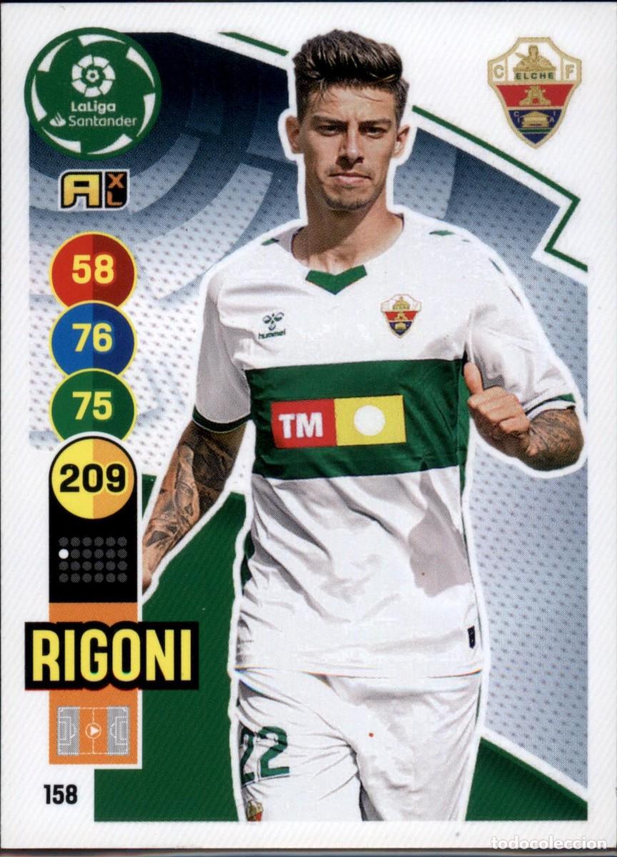 Cromos de f&uacute;tbol: Rigoni N&ordm; 158 Elche CF LaLiga Santander Adrenalyn XL 2020 2021 Panini 20 21