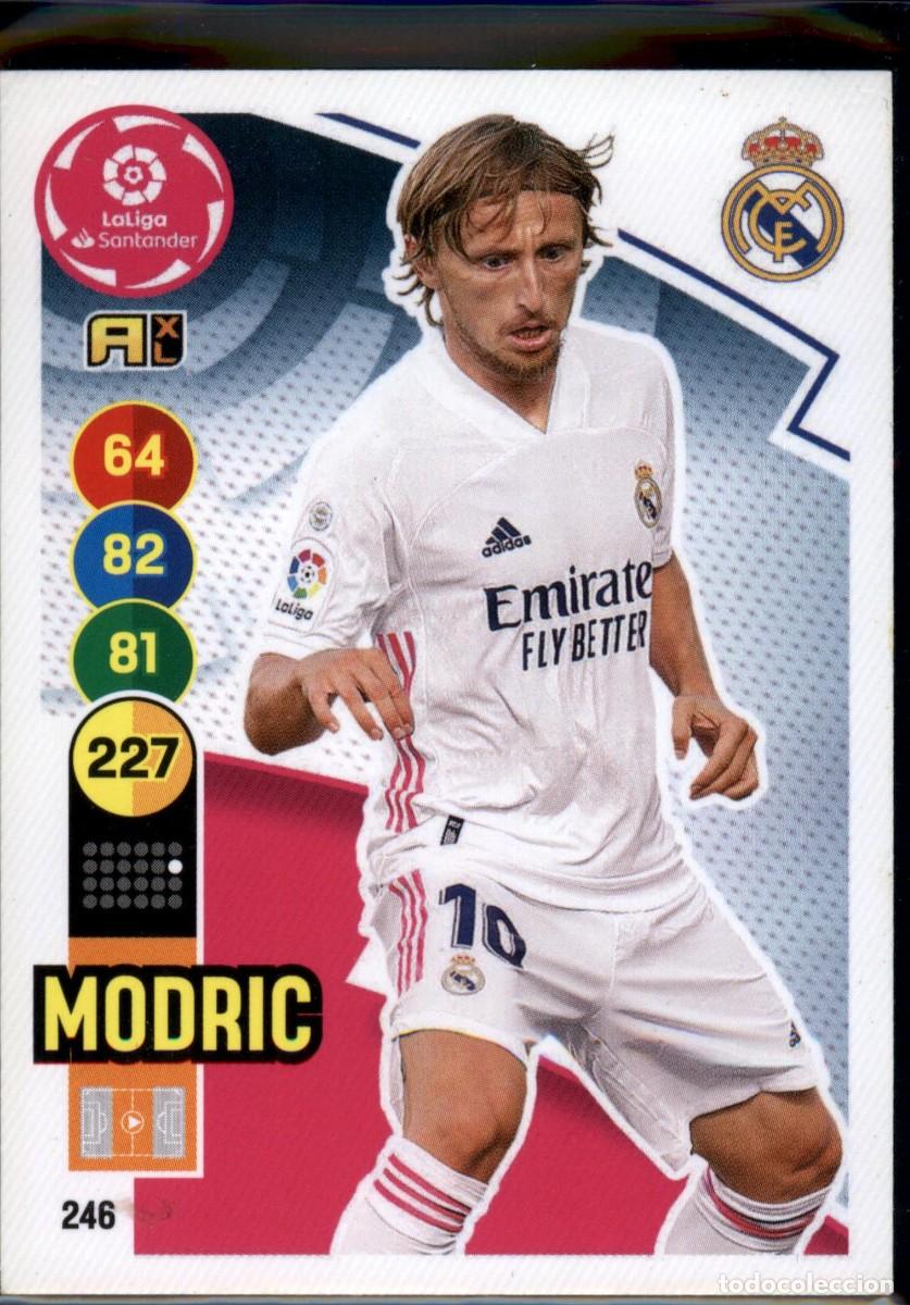 Cromos de f&uacute;tbol: Modric N&ordm; 246 Real Madrid LaLiga Santander Adrenalyn XL 2020 2021 Panini 20 21