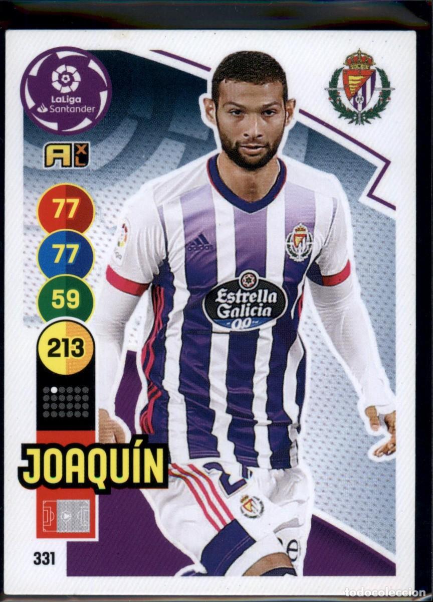 Cromos de f&uacute;tbol: Joaqu&iacute;n N&ordm; 331 Real Valladolid LaLiga Santander Adrenalyn XL 2020 2021 Panini 20 21