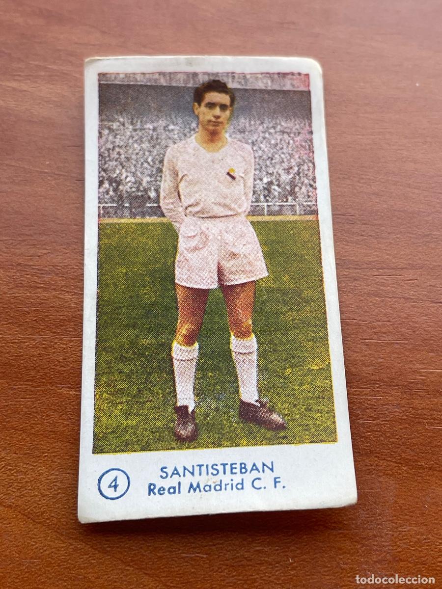 Cromos de f&uacute;tbol: SANTIESTEBAN 4 REAL MADRID Gr&aacute;ficas Bachende liga 1957 1958 sin pegar