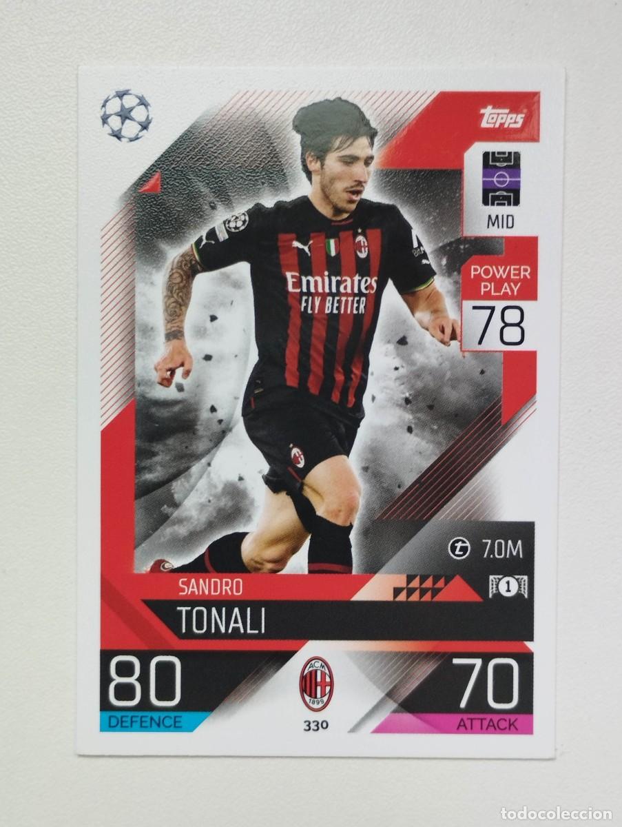 Cromos de f&uacute;tbol: CROMO CARD TOPPS MATCH ATTAX 2022 2023 22 23 333 MILAN 330 SANDRO TONALI