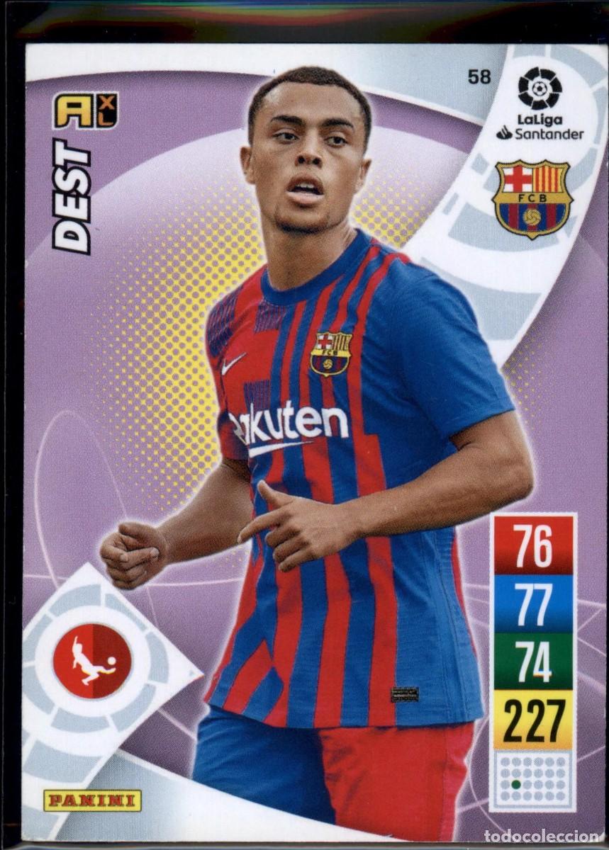 Cromos de f&uacute;tbol: Dest N&ordm; 58 FC Bar&ccedil;a (Barcelona) La Liga Santander Adrenalyn XL 2021 2022 Panini 21 22