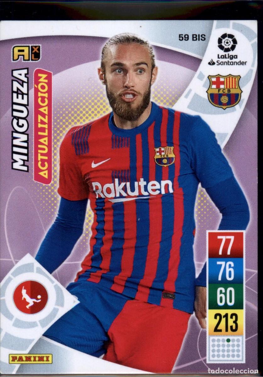 Cromos de f&uacute;tbol: Mingueza Actualizaci&oacute;n N&ordm; 59 Bis Bar&ccedil;a La Liga Santander Adrenalyn XL 2021 2022 Panini 21 22