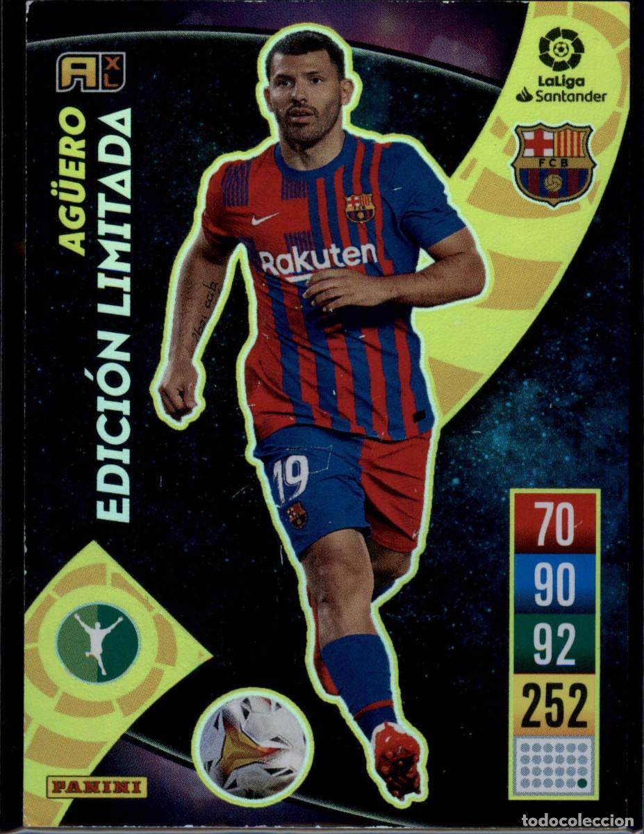 Cromos de f&uacute;tbol: Kun Ag&uuml;ero Edici&oacute;n Limtada Bar&ccedil;a (FC Barcelona) Liga Santander Adrenalyn XL 2021 2022 Panini 21 22