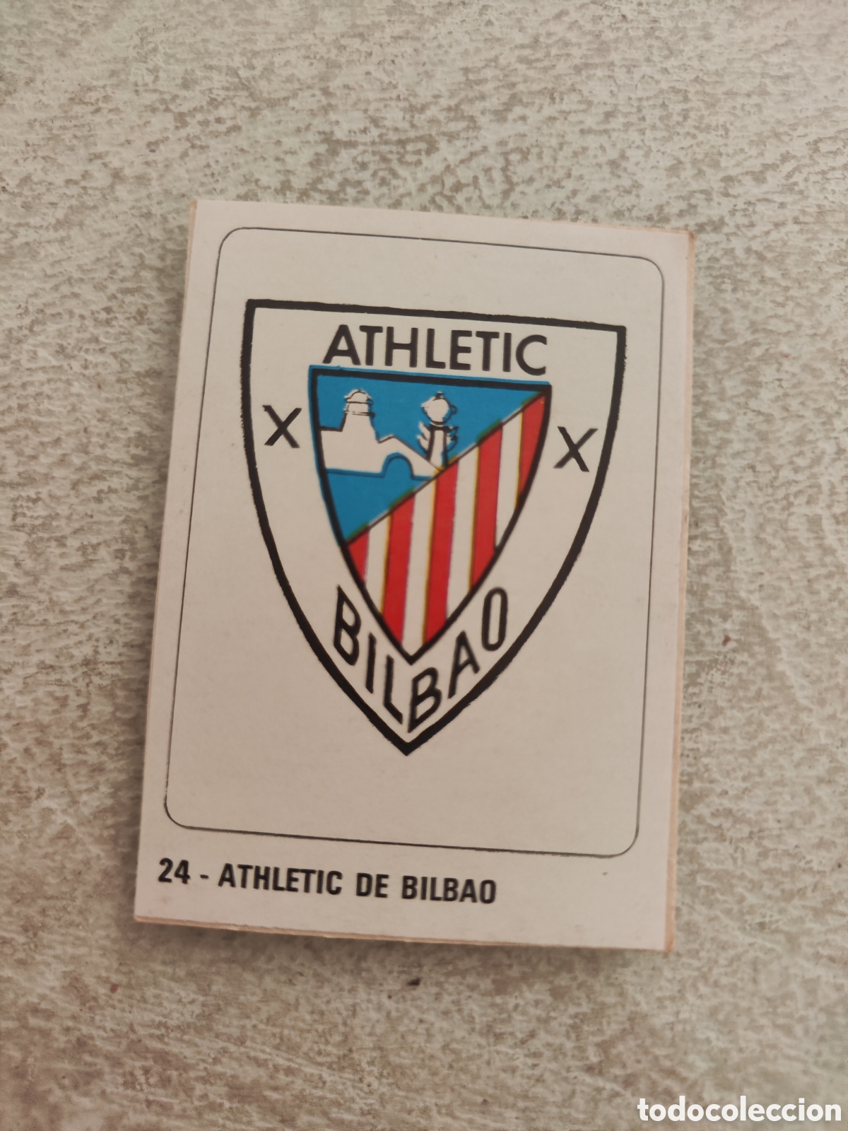 Cromos de f&uacute;tbol: Cromo crom 79 80 despegado 24 Escudo Athletic Bilbao