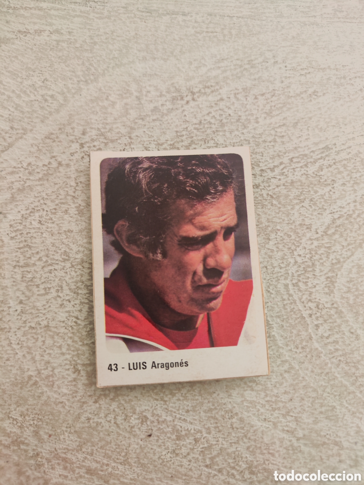 Cromos de f&uacute;tbol: Cromo crom 79 80 despegado 43 Atl&eacute;tico Madrid entrenador Lu&iacute;s Aragon&eacute;s