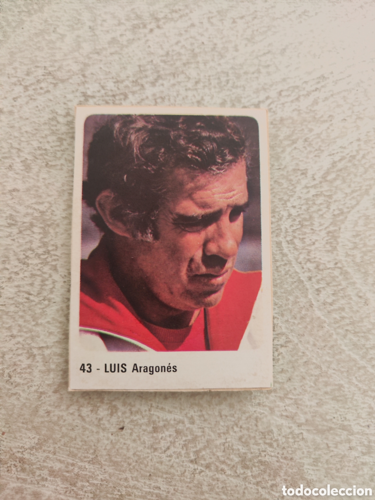 Figurine di Calcio: Cromo crom 79 80 despegado 43 Atl&eacute;tico Madrid entrenador Lu&iacute;s Aragon&eacute;s