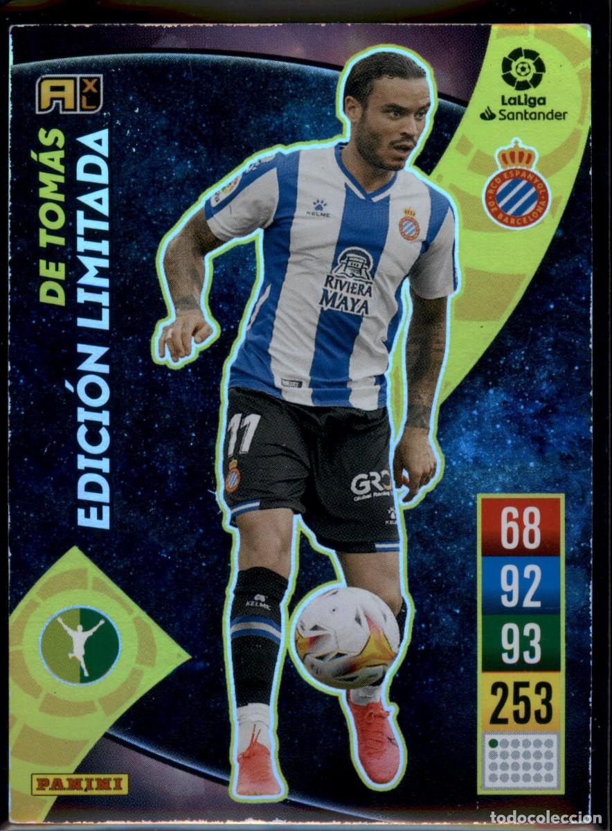 Cromos de f&uacute;tbol: De Tom&aacute;s Edici&oacute;n Limitada RCD Espanyol La Liga Santander Adrenalyn XL 2021 2022 Panini 21 22