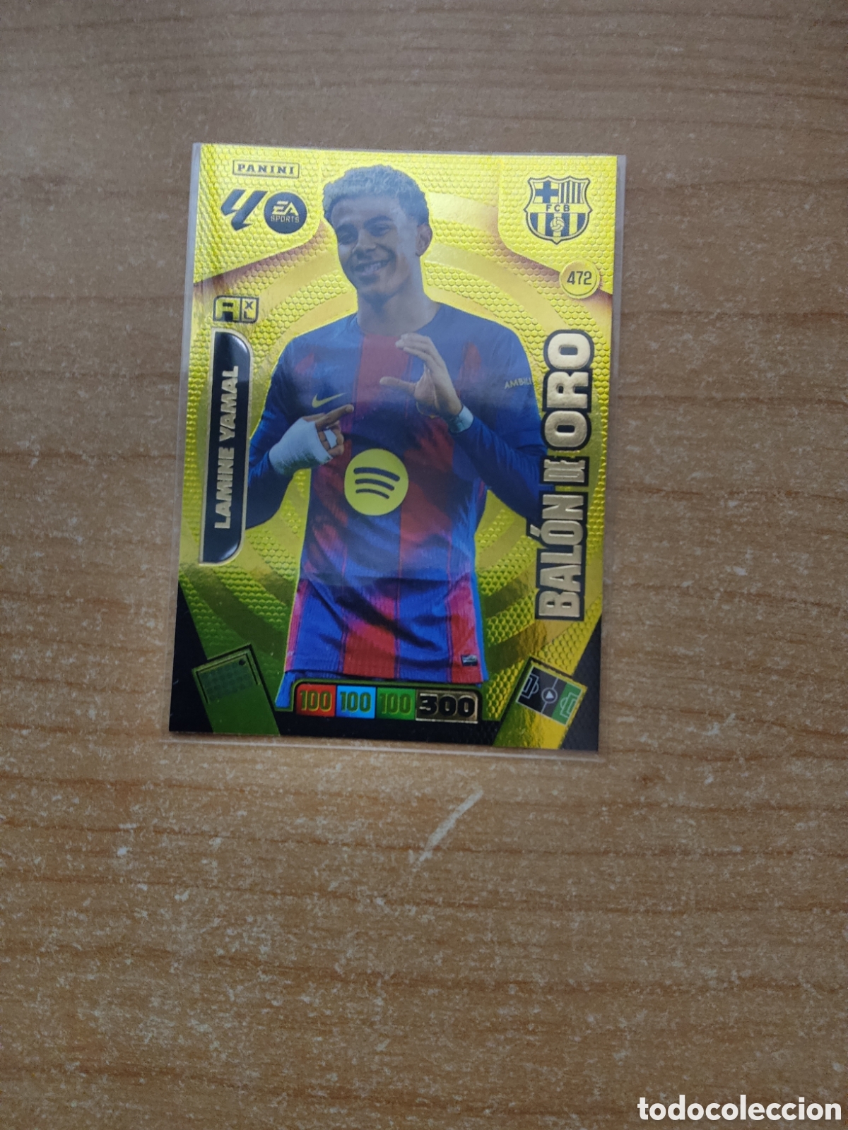 Cromos de f&uacute;tbol: 472 LAMINE YAMAL BARCELONA BALON DE ORO ADRENALYN XL LIGA 2025 2026