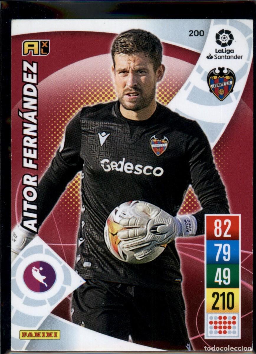 Cromos de f&uacute;tbol: Aitor Fern&aacute;ndez N&ordm; 200 Levante UD La Liga Santander Adrenalyn XL 2021 2022 Panini 21 22
