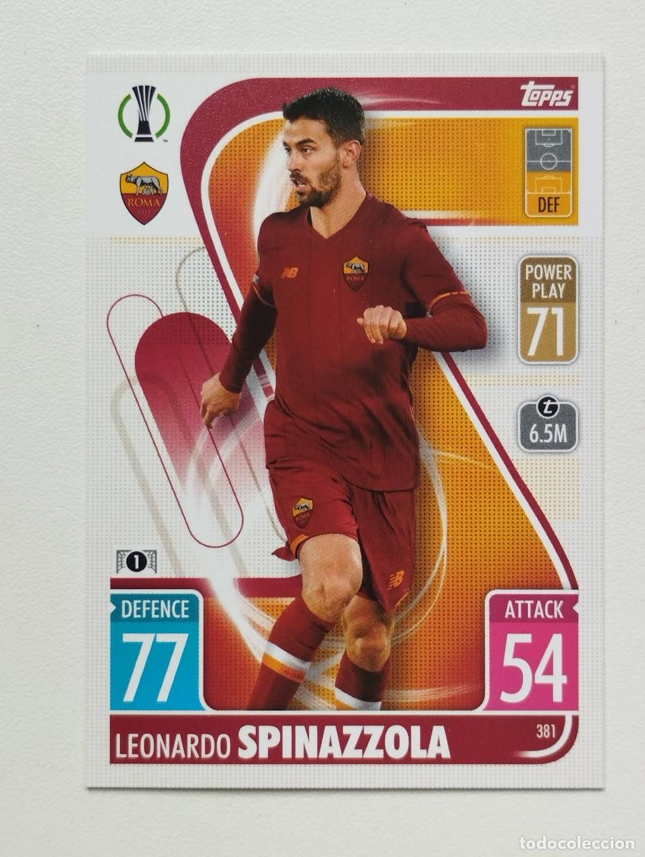 Cromos de f&uacute;tbol: CROMO CARD TOPPS MATCH ATTAX 2021 2022 21 22 ROMA 381 LEONARDO SPINAZZOLA