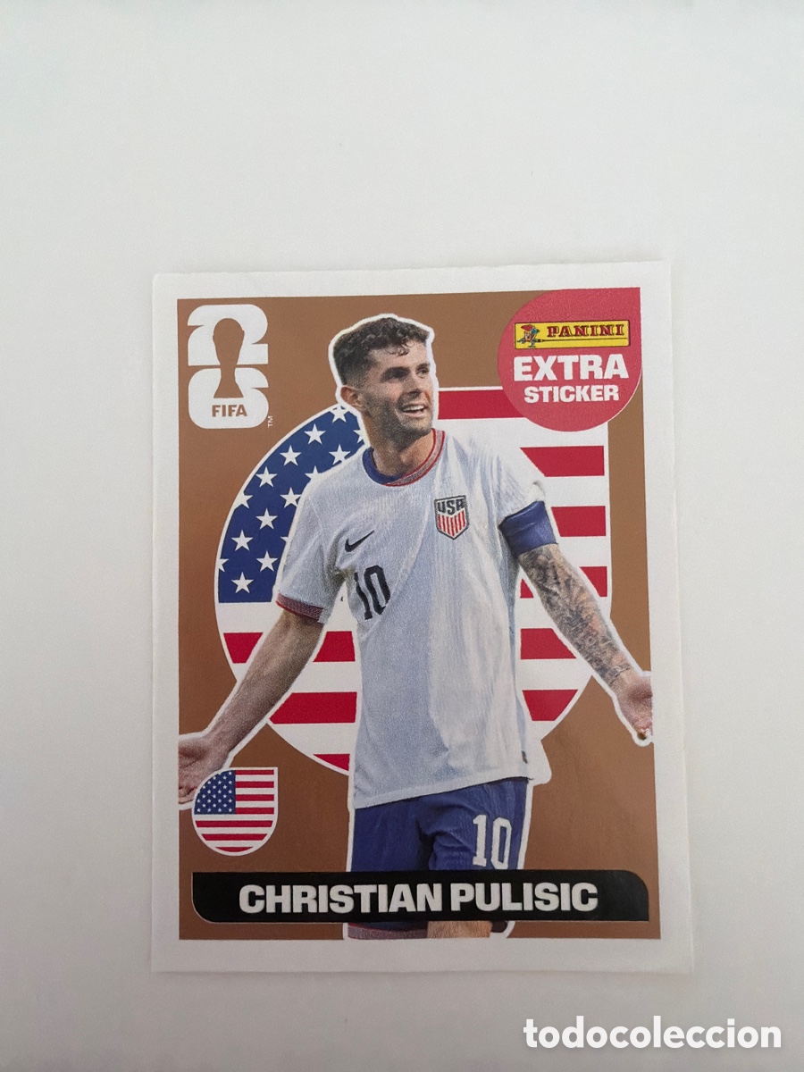 Cromos de f&uacute;tbol: Extra sticker mundial 2026 world cup Christian pulisic bronce