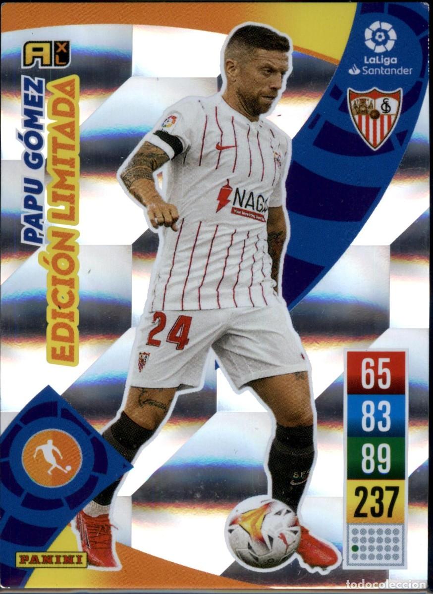 Cromos de f&uacute;tbol: Papu G&oacute;mez Edici&oacute;n Limitada Sevilla FC La Liga Santander Adrenalyn XL 2021 2022 Panini 21 22