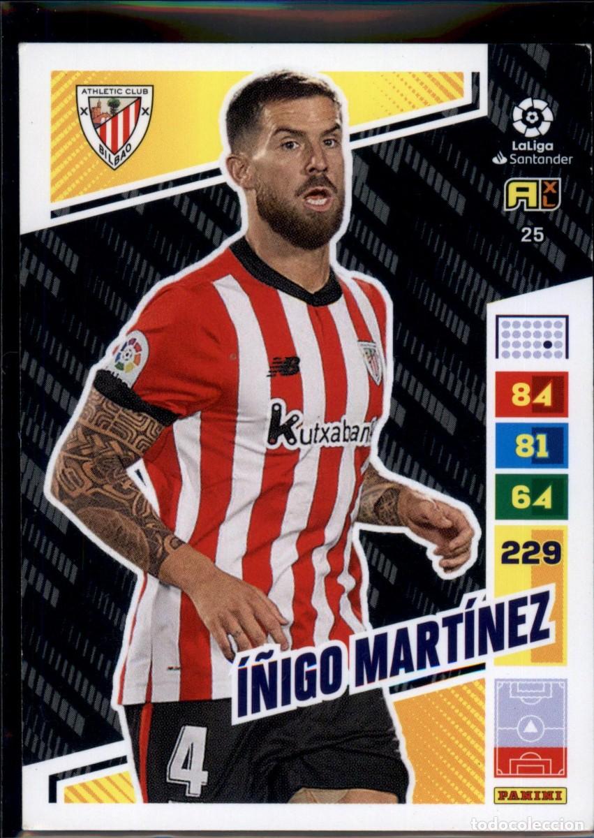 Cromos de f&uacute;tbol: &Iacute;&ntilde;igo Mart&iacute;nez N&ordm; 25 Athletic Club La Liga Santander Adrenalyn XL 2022 2023 Panini 22 23