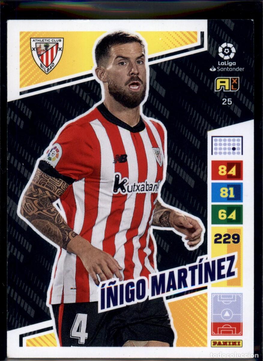 Cromos de f&uacute;tbol: &Iacute;&ntilde;igo Mart&iacute;nez N&ordm; 25 Athletic Club La Liga Santander Adrenalyn XL 2022 2023 Panini 22 23