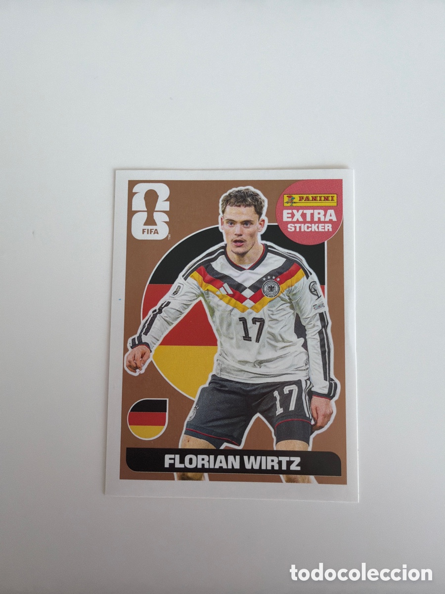 Cromos de f&uacute;tbol: Extra sticker mundial 2026 world cup Florian wirtz bronce panini Alemania