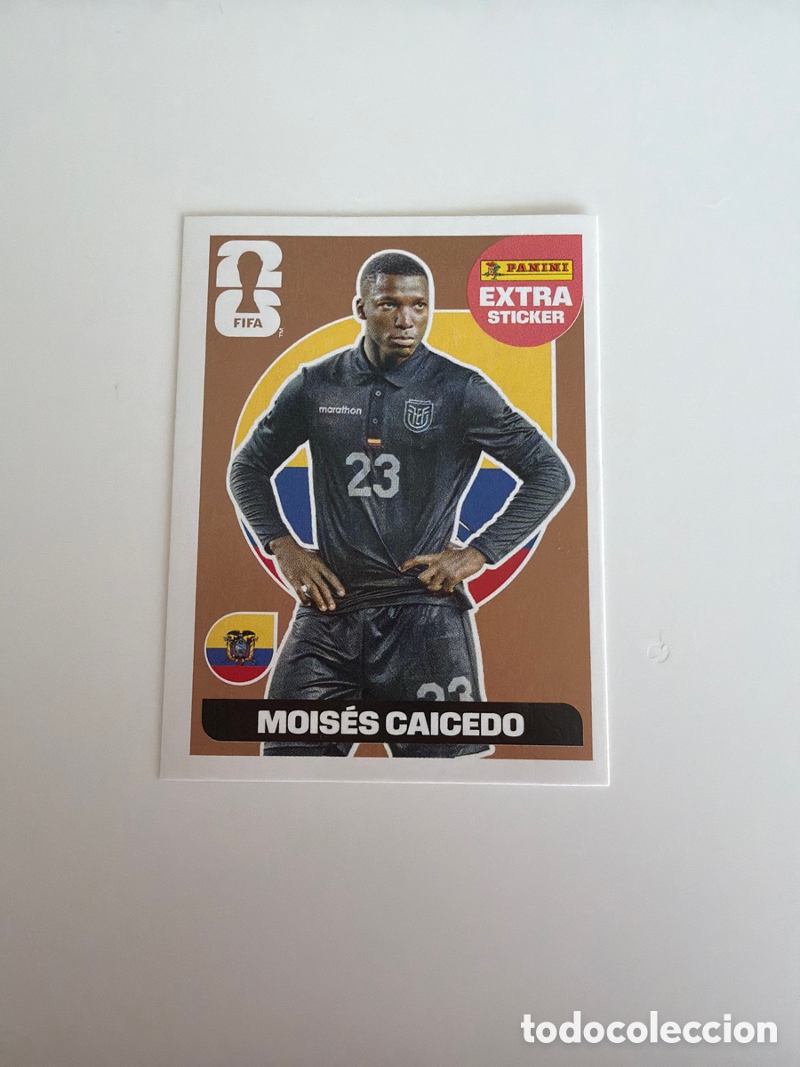Cromos de f&uacute;tbol: Extra sticker mundial 2026 world cup moises caicedo bronce panini Ecuador