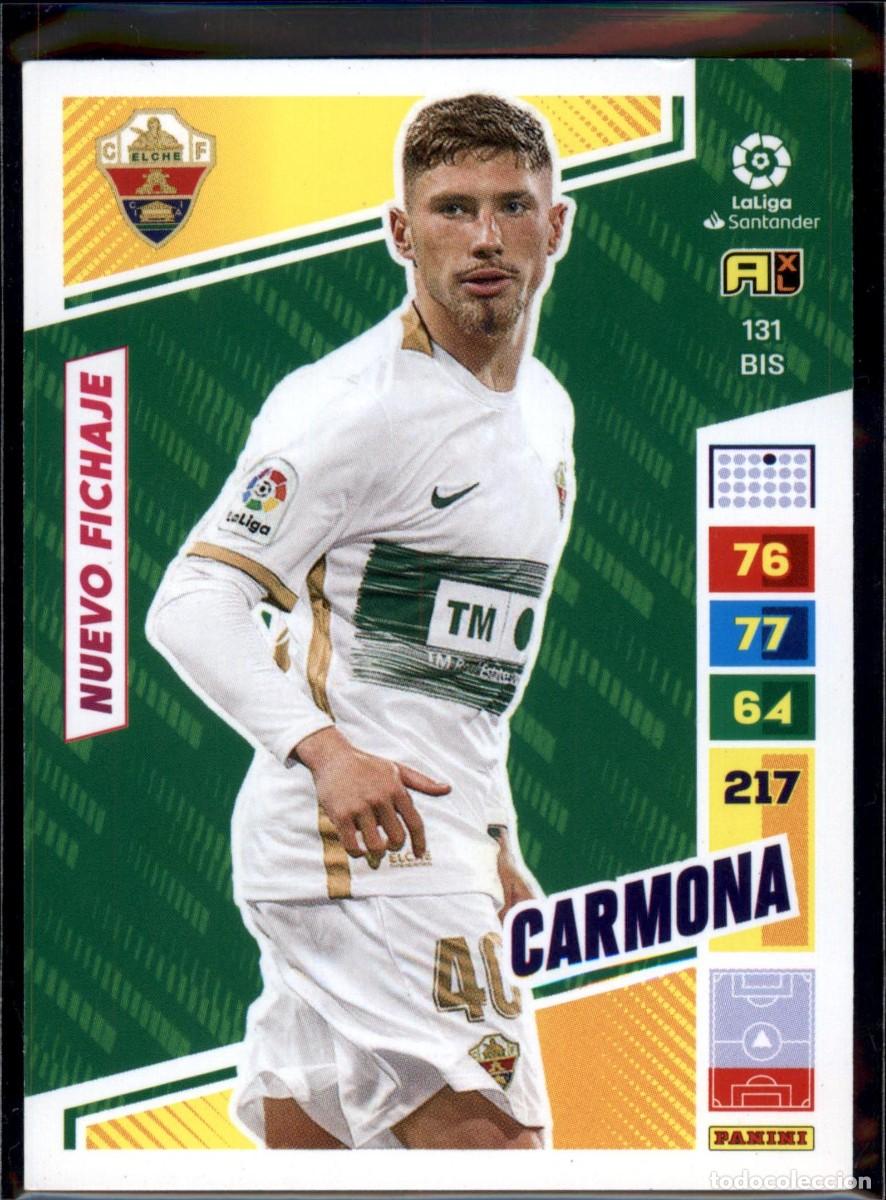 Figurine di Calcio: Carmona Nuevo Fichaje N&ordm; 131 Bis Elche CF Liga Santander Adrenalyn XL 2022 2023 Panini 22 23