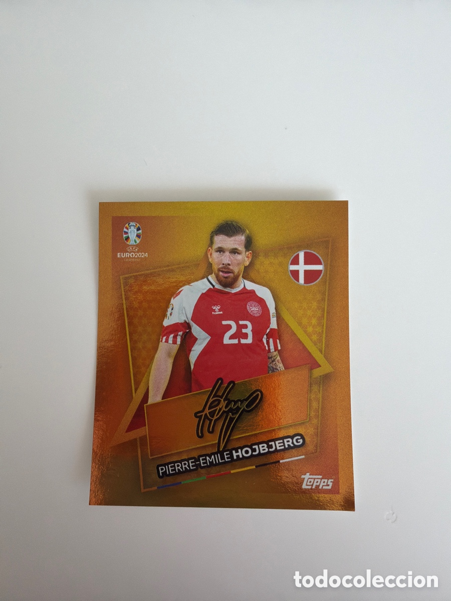 Cartes &agrave; collectionner de Football: Topps Eurocopa euro 2024 SP DEN hojbjerg firmado Dinamarca