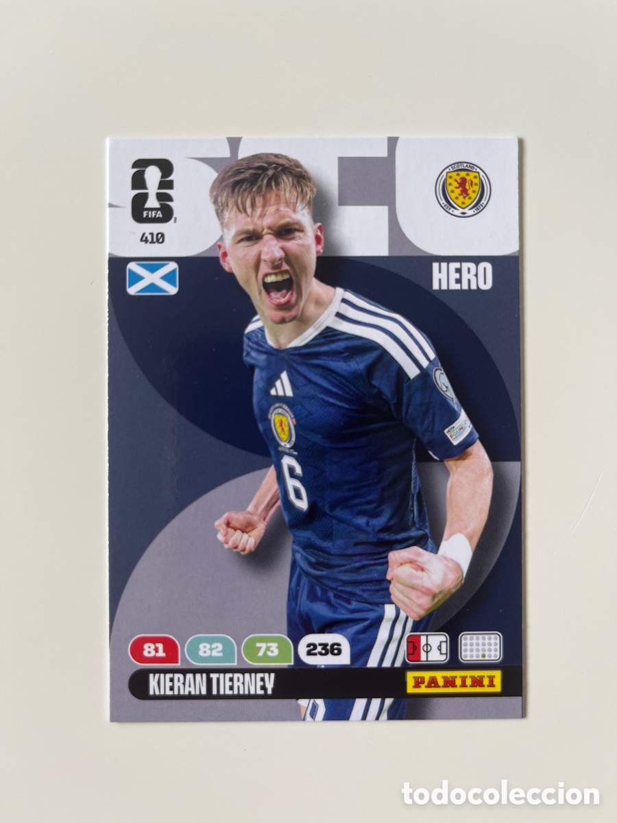 Cromos de f&uacute;tbol: Kieran tierney 410 adrenalyn